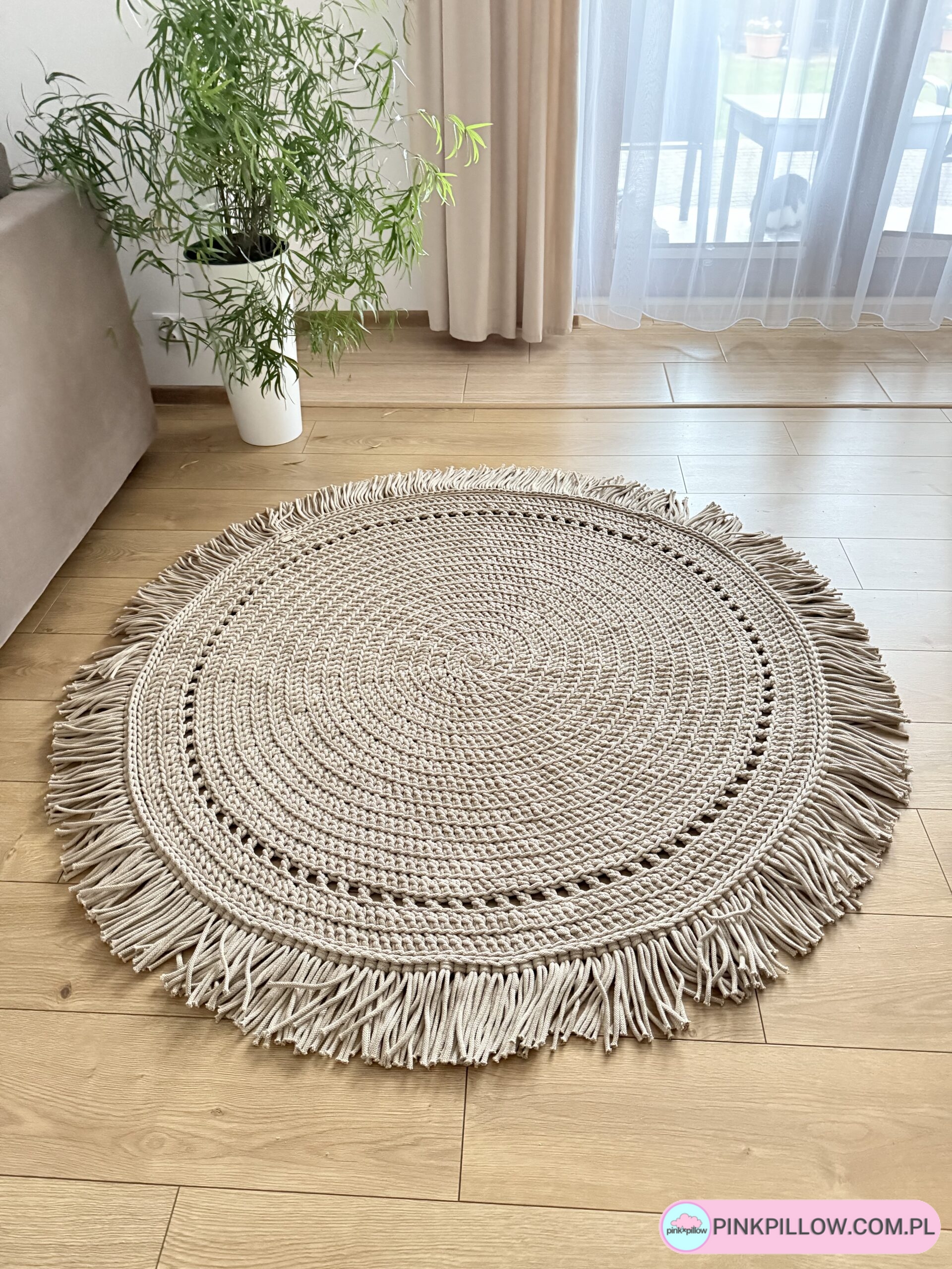 Dywan BOHO ze sznurka - Ręcznie pleciony - Różne Rozmiary i Kolory - obrazek 7