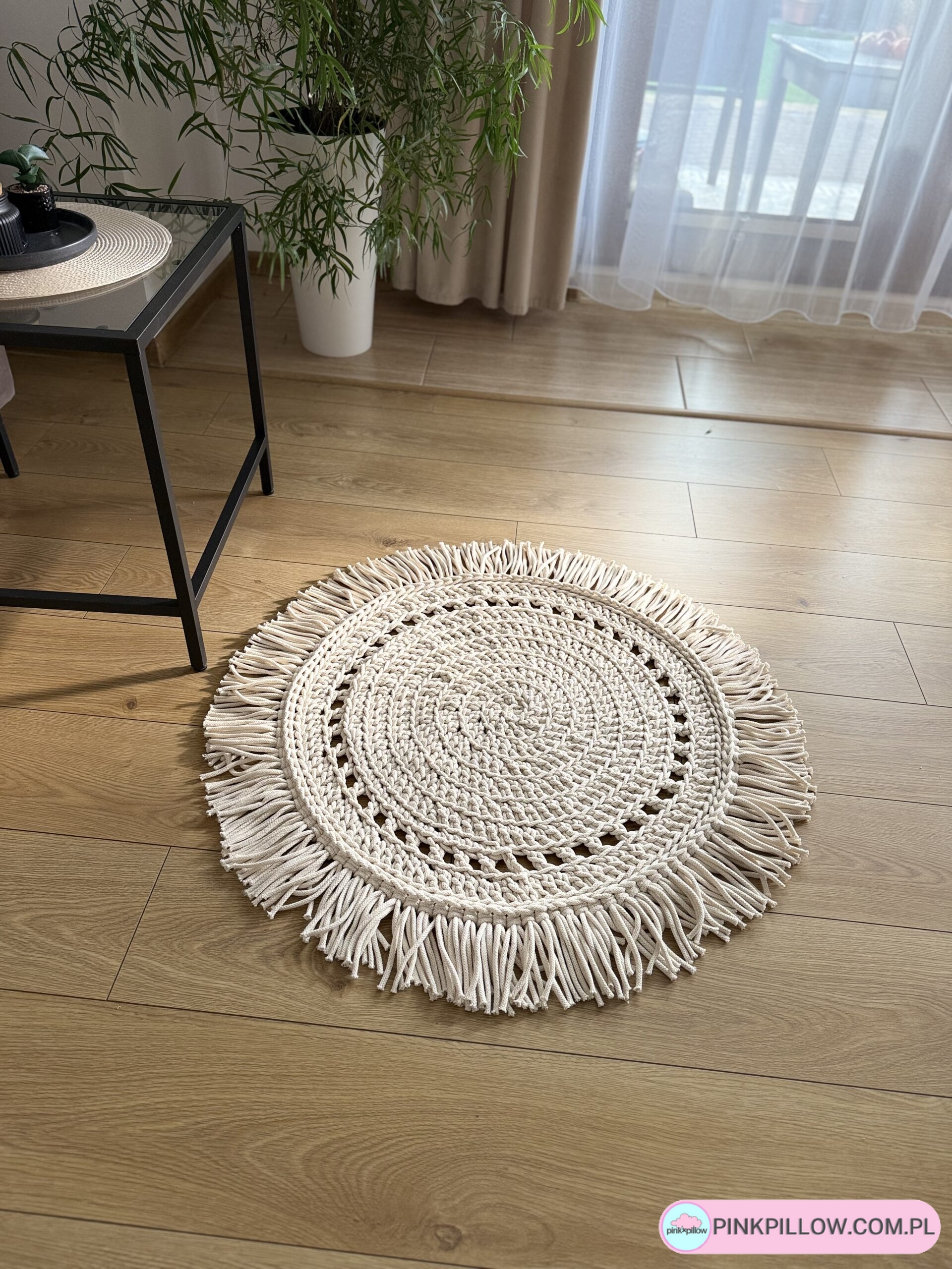 Dywan BOHO ze sznurka - Ręcznie pleciony - Różne Rozmiary i Kolory - obrazek 6