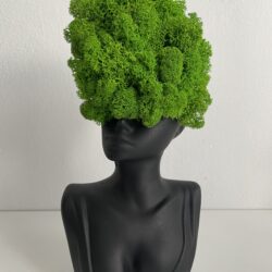 Głowa Doniczka Kobieta z Chrobotkiem