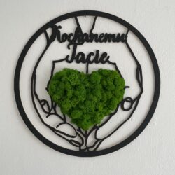 Serce z Chrobotkiem dla Taty na Prezent - Średnica 40 cm