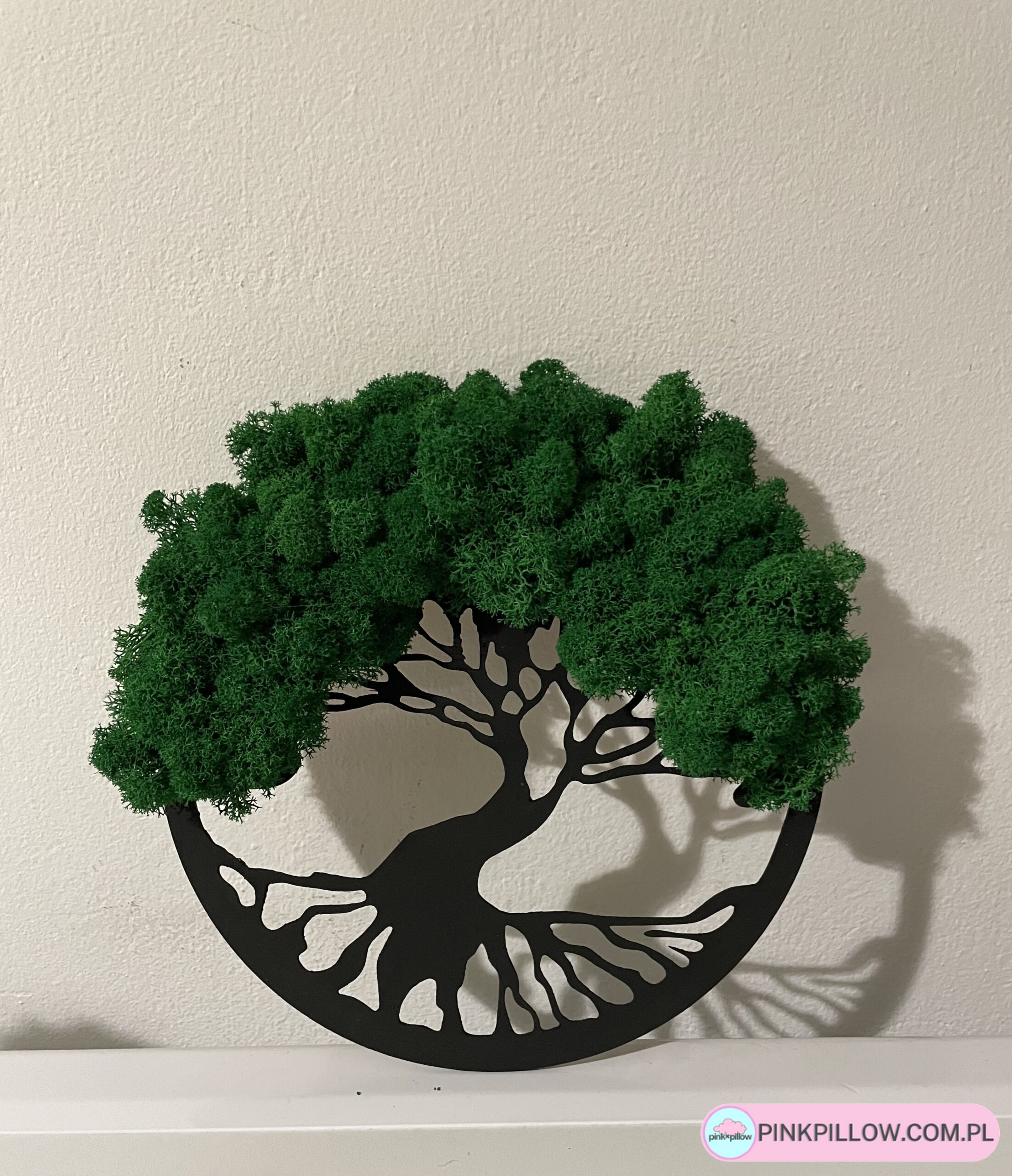 Ramka z Mchem Drzewo - Wymiary 20x20 cm