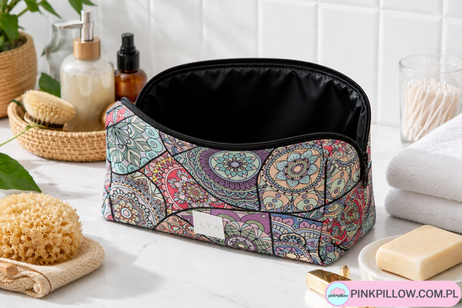 Wodoodporna Kosmetyczka na kosmetyki - Wzór Mandala Ornament - obrazek 3