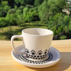 Filiżanka z Imieniem Jasno-Beżowa 220 ml