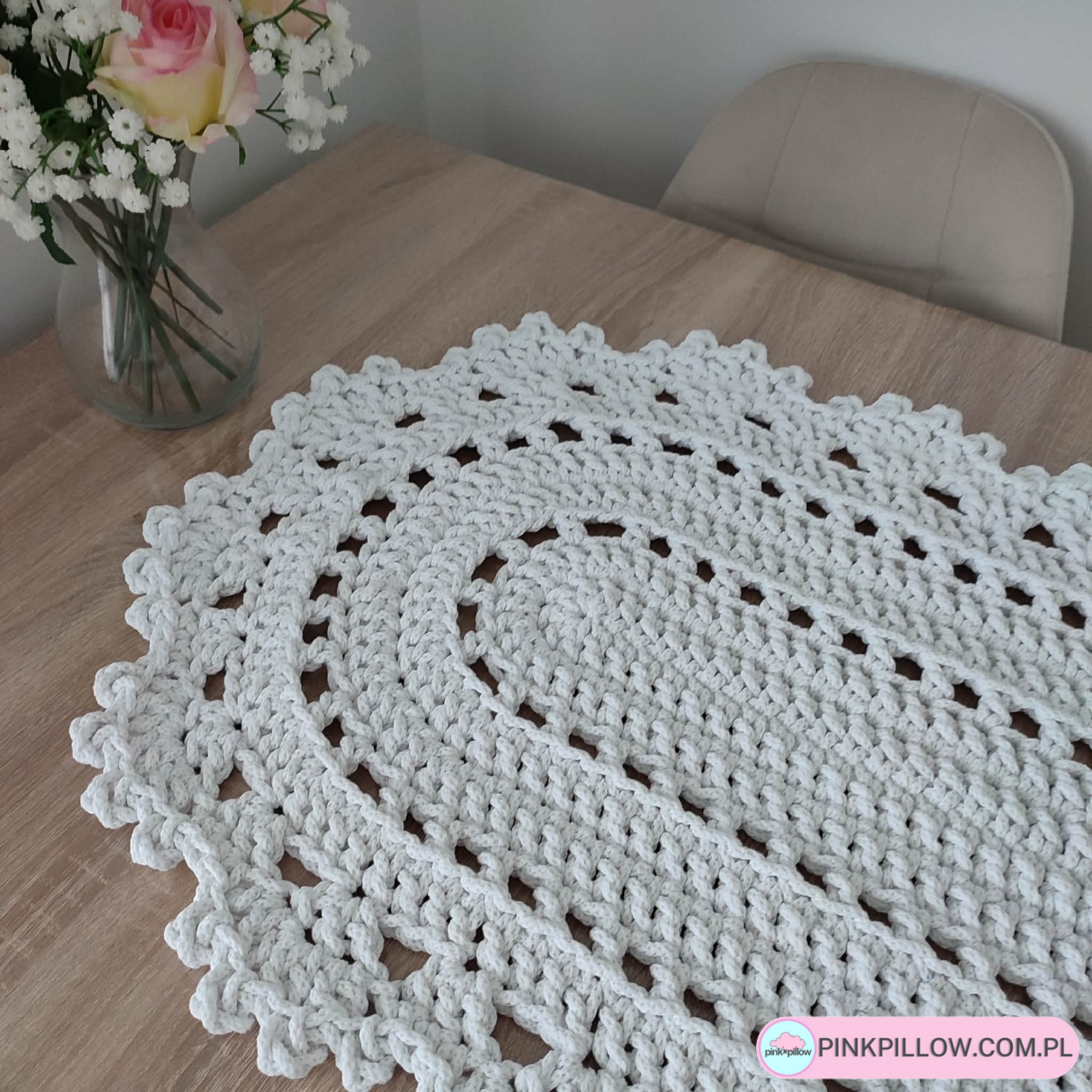 Bieżnik owalny ze sznurka bawełnianego 50x95 cm - Różne Kolory - obrazek 3