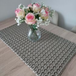 Bieżnik szydełkowy ze sznurka prostokątny 35x65 cm - Różne Kolory