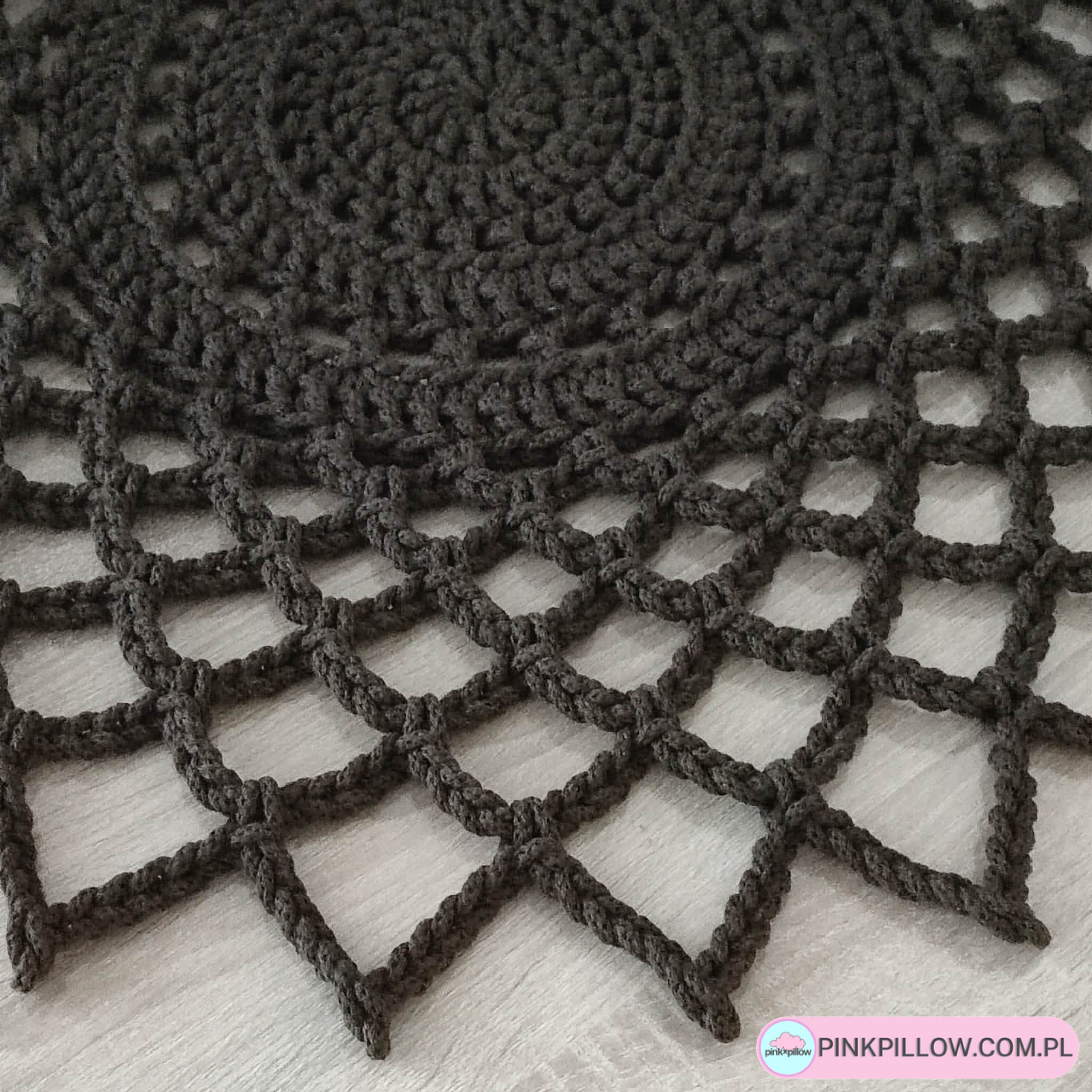 Serweta szydełkowa okrągła ze sznurka 80 cm - Różne Kolory - obrazek 3