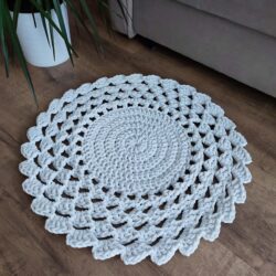 Dywan szydełkowy okrągły ze sznurka 60 cm - Różne Kolory