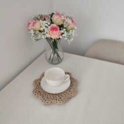 Mała Podkładka na stół pod kubek 24 cm - Kolor Karton