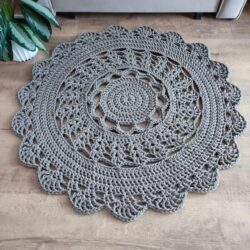 Dywan z oryginalnym ażurowym wzorem - Okrągły 90 cm - Różne Kolory