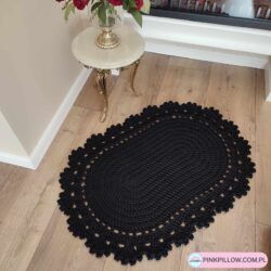 Dywan 100x70 cm ze sznurka - Kolor Czarny