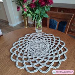 Serwetka na stolik kawowy - Średnica 55 cm - Kolor Beżowy