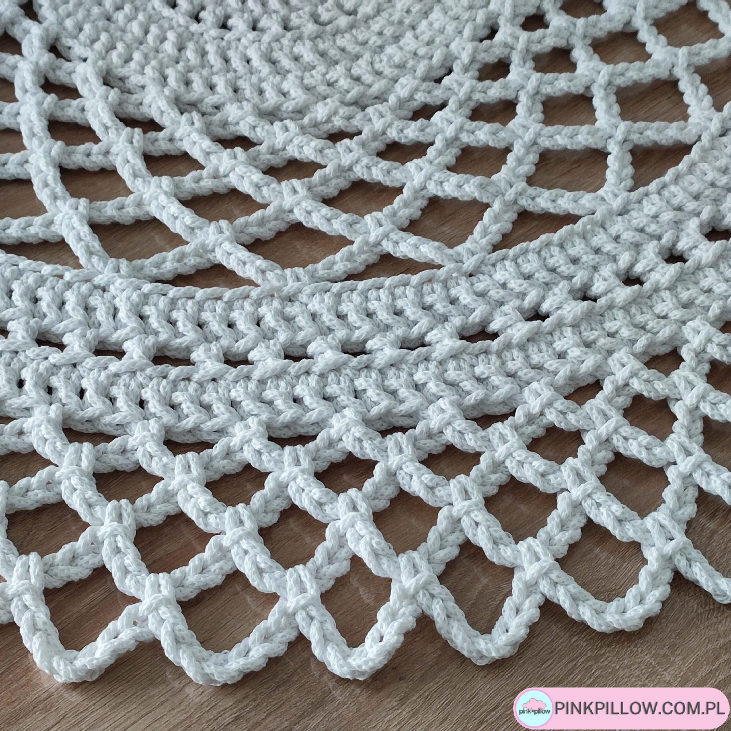 Serweta szydełkowa ze sznurka bawełnianego 95 cm - Różne Kolory - obrazek 3