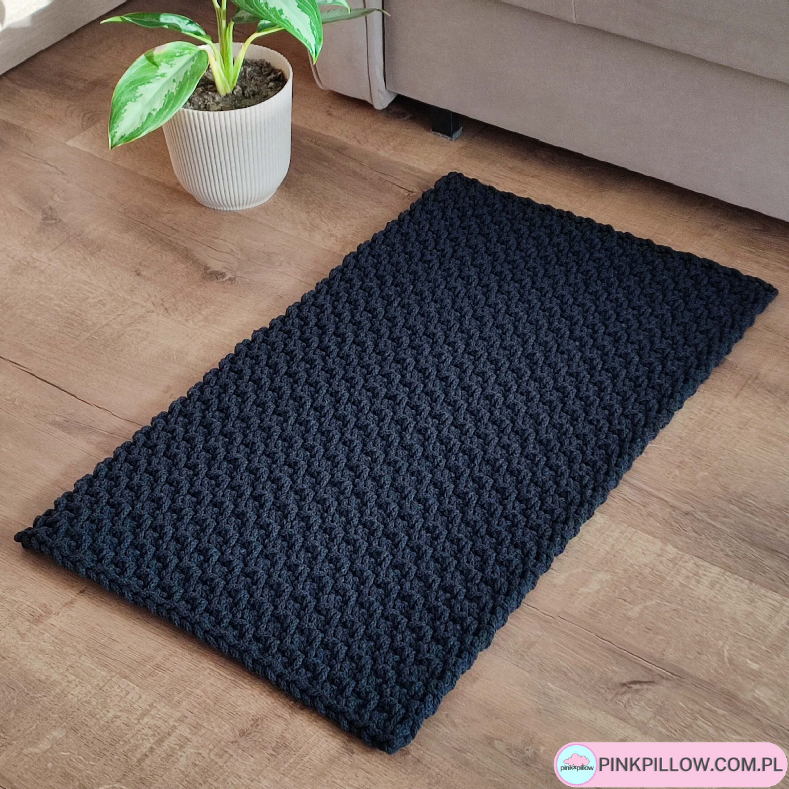 Dywan szydełkowy prostokątny ze sznurka 45x75 cm - Różne Kolory - obrazek 2