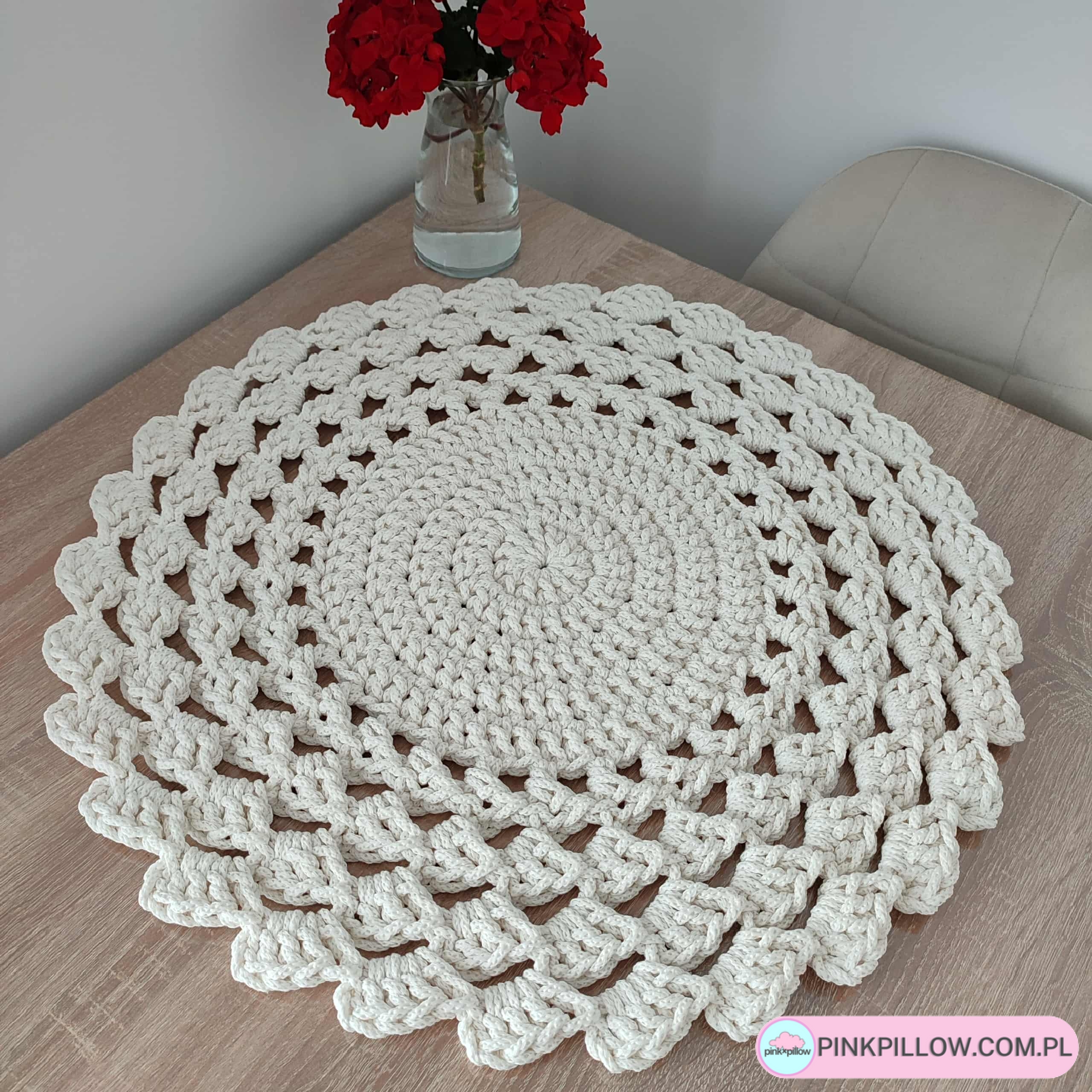 Gruba Serwetka na stolik 60 cm - Różne Kolory - obrazek 2