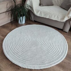 Dywan okrągły o gładkiej fakturze ze sznurka 125 cm - Różne Kolory