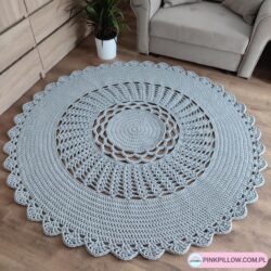 Okrągły Dywan skandynawski 170 cm - Kolor Jasny szary