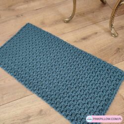Dywanik do Sypialni prostokątny - Wymiary 30x60 cm - Kolor Petrol