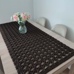 Bieżnik prostokątny szydełkowy ze sznurka 58x138 cm - Różne Kolory