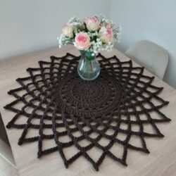 Serweta szydełkowa okrągła ze sznurka 80 cm - Różne Kolory