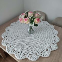 Podkładka bawełniana szydełkowa 80 cm - Różne Kolory