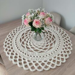 Serweta szydełkowa ozdobna ze sznurka 75 cm - Różne Kolory