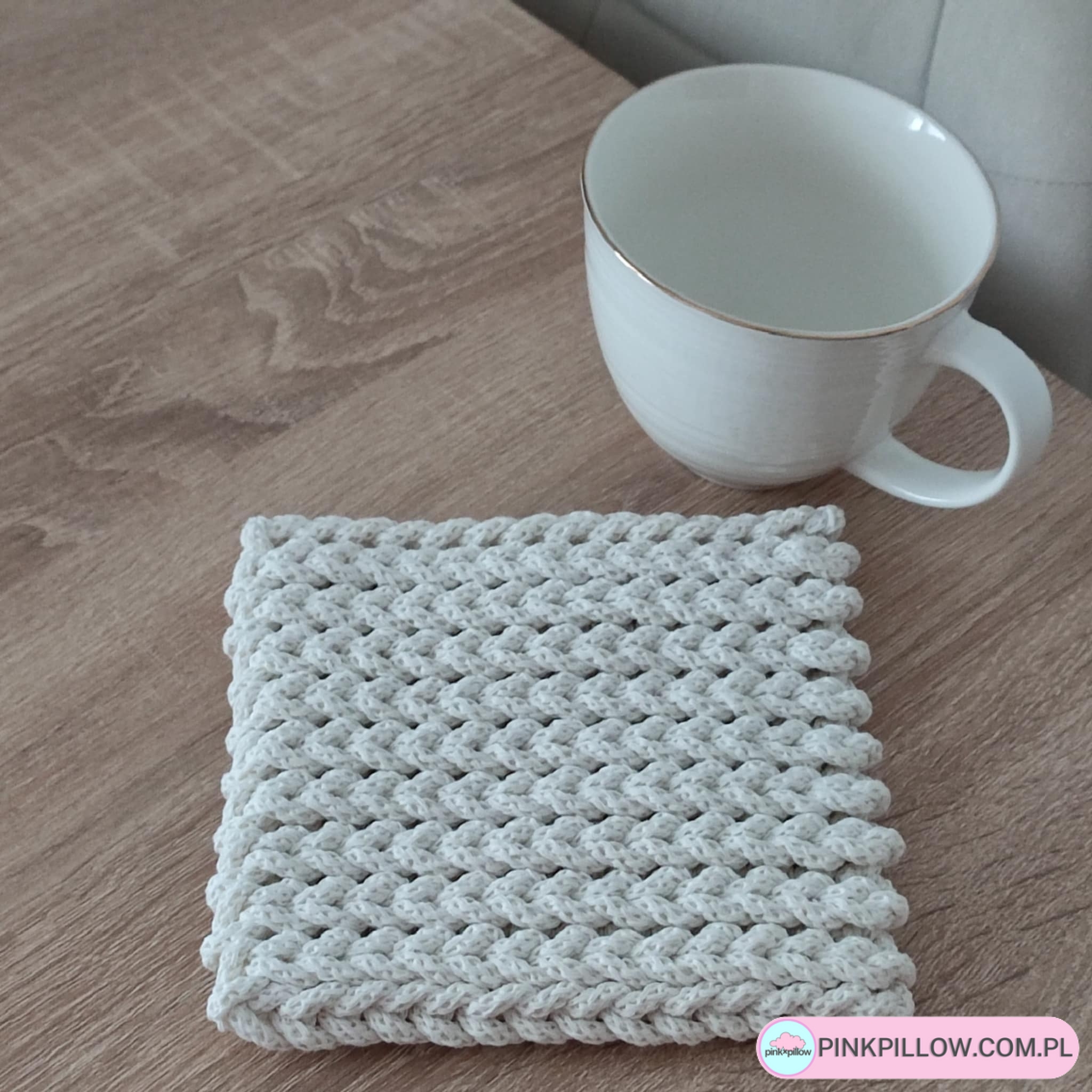 Mała Podkładka Kwadratowa - Wymiar 16x16 cm - Kolor Ecru