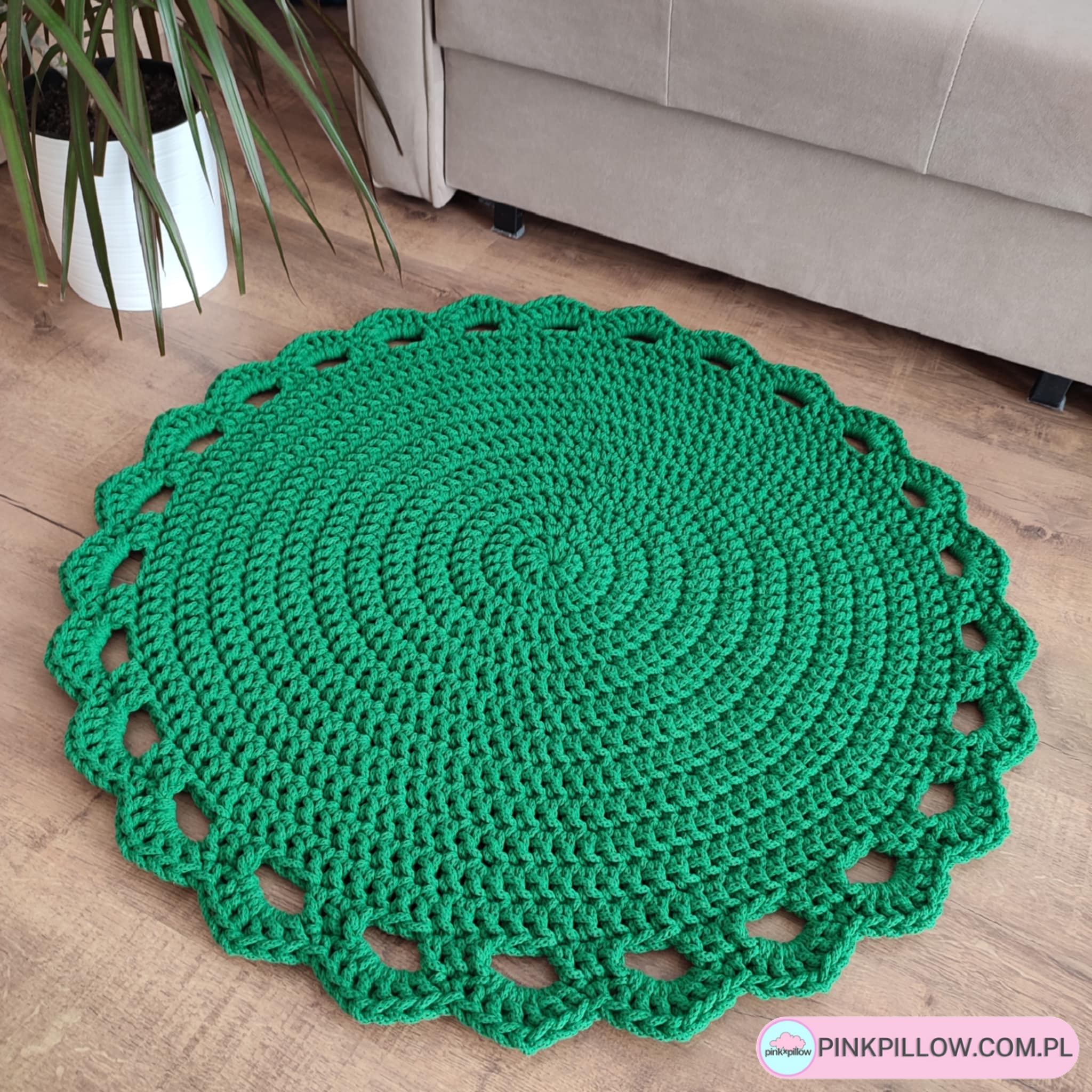 Dywan sznurkowy 80 cm - Kolor Trawka