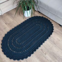 Dywan ze sznurka owalny szydełkowy 70x130 cm - Różne Kolory