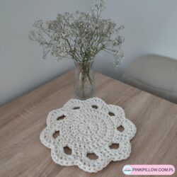 Podkładka na stół Okrągła 30 cm - Kolor Ecru