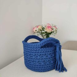 Koszyczek na drobiazgi 20x15 cm - Kolor Chabrowy