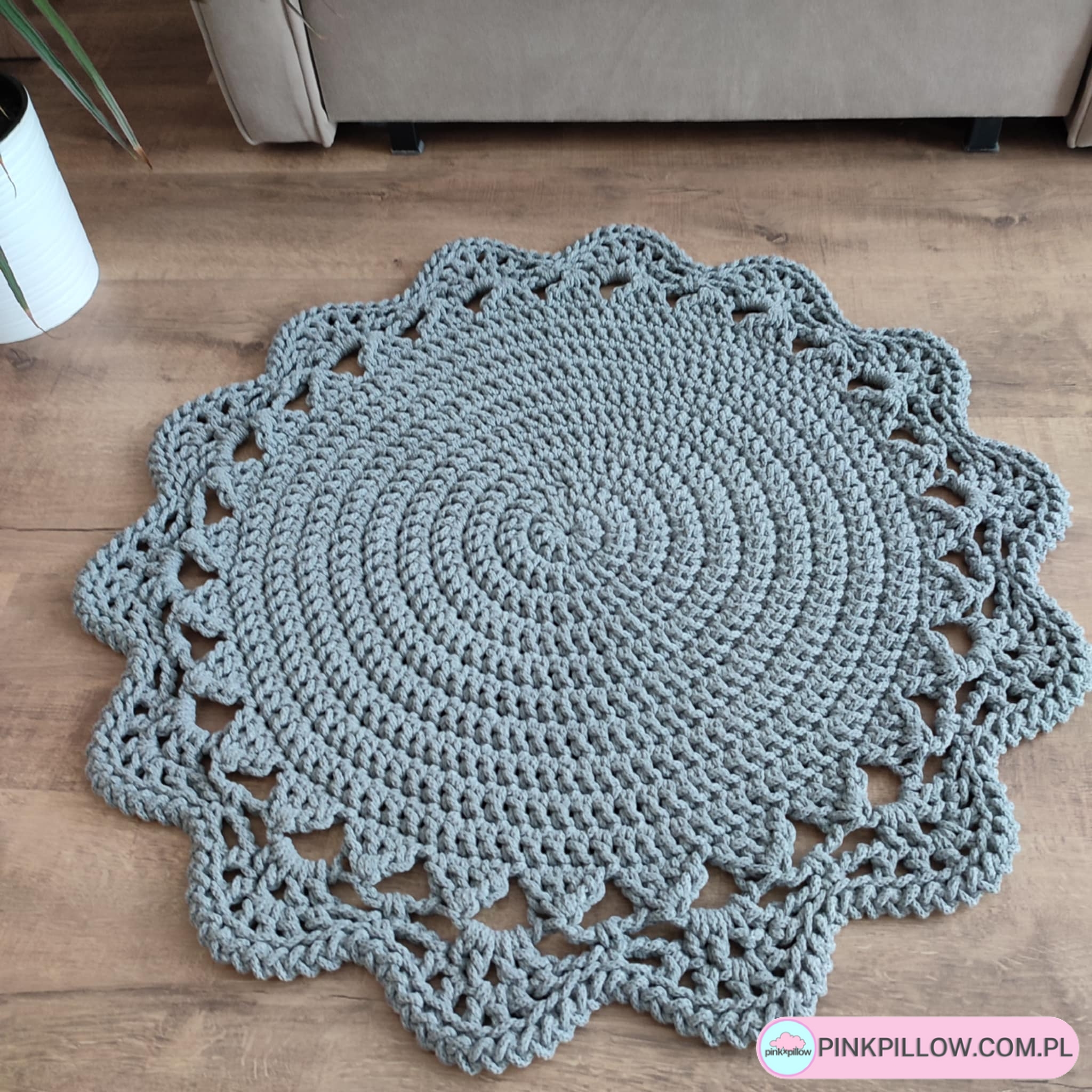 Dywanik Łazienkowy okrągły 80 cm - Kolor Szary