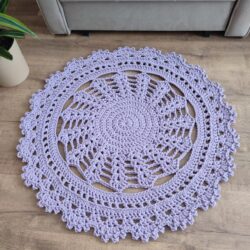 Wzorzysty Dywan ażurowy 90 cm - Kolor Milka