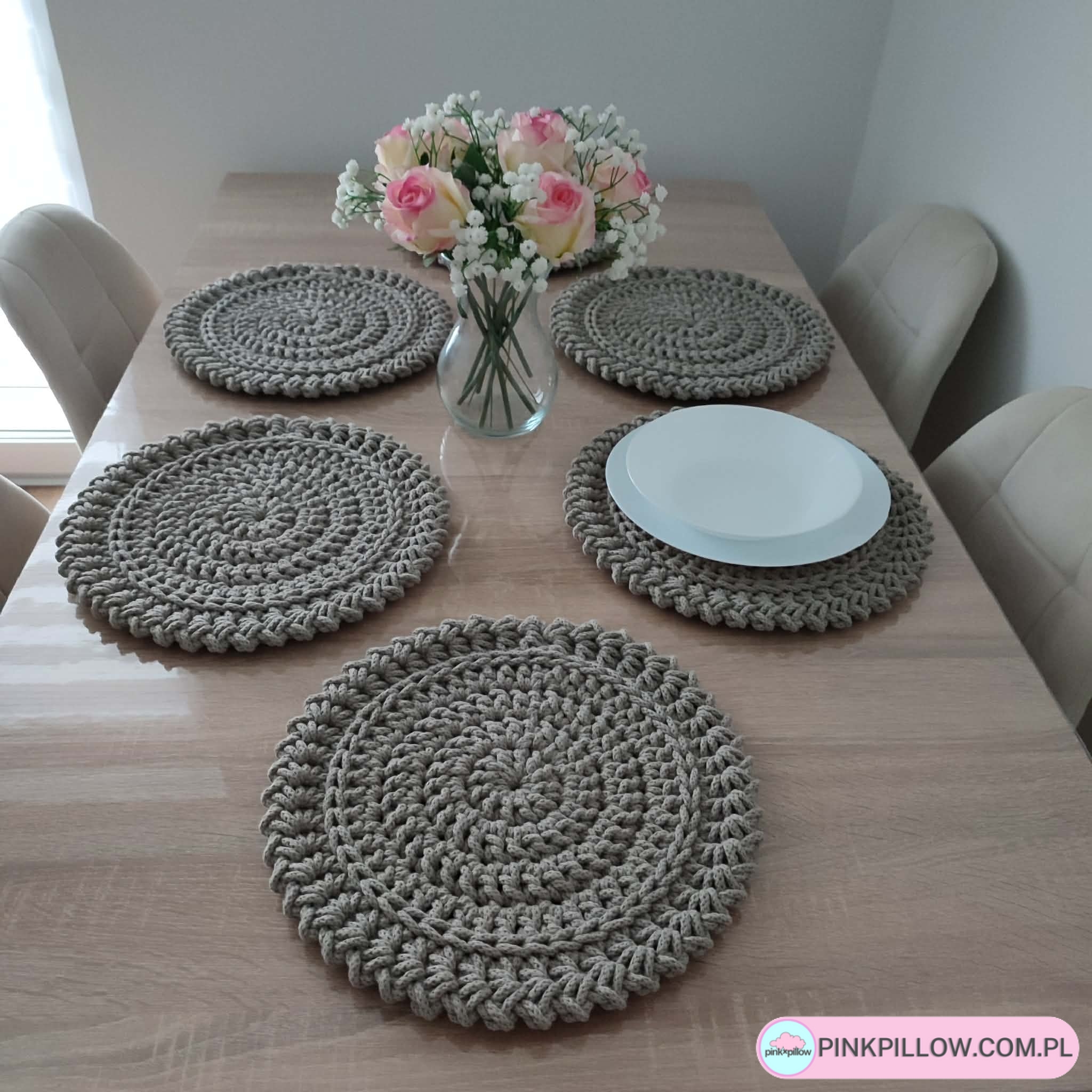 Komplet Podkładek pod talerze 6 szt - Średnica 32 cm - Różne Kolory