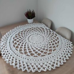 Obrus okrągły Koronkowy 110 cm - Różne Kolory