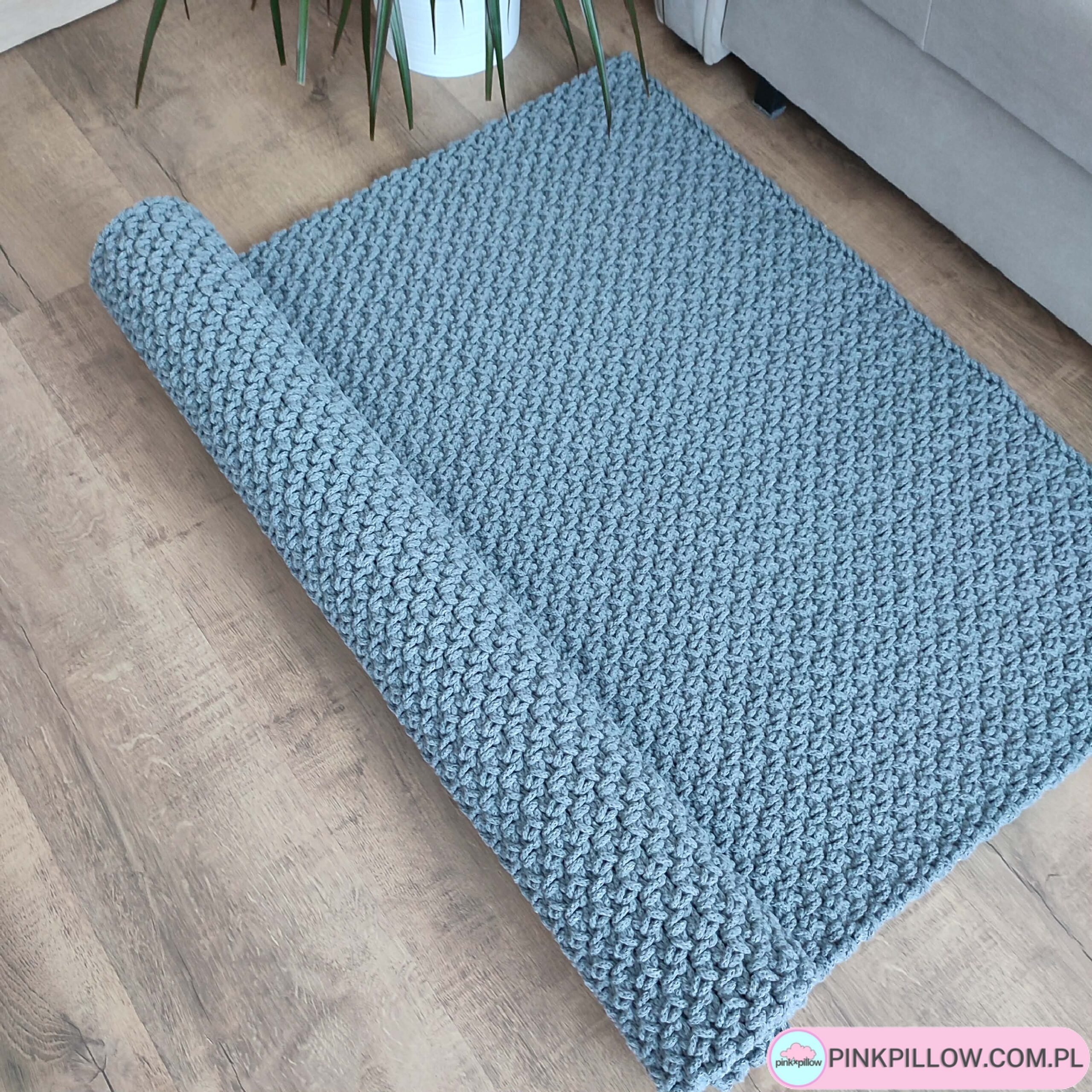 Dywan na szydełku Prostokątny ze sznurka - Wymiary 90x130 cm - Różne Kolory - obrazek 3