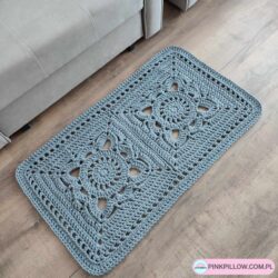 Dywanik do sypialni Prostokątny - Wymiary 55x95 cm - Kolor Szary