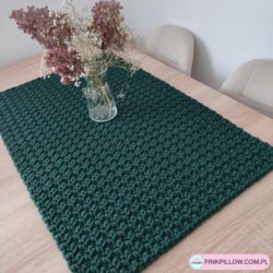 Prostokątny Bieżnik zielony - Wymiary 50x80 cm - Różne Kolory