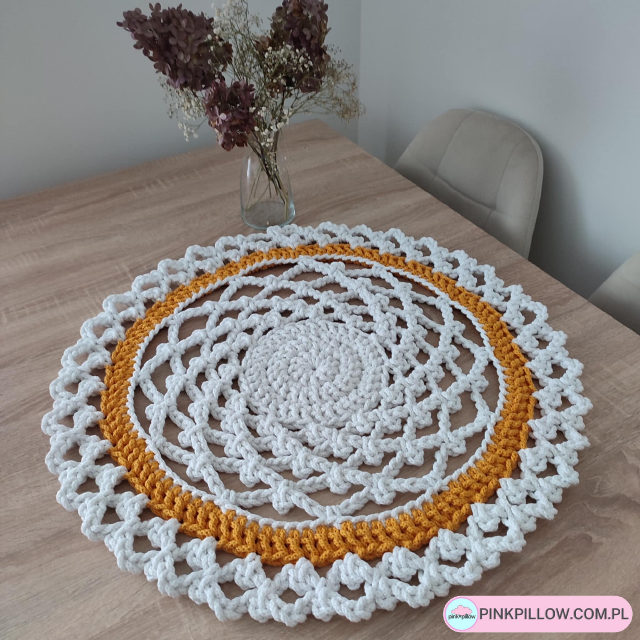 Serweta szydełkowa sznurkowa gruba