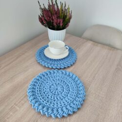 Podkładka 26 cm okrągła ze sznurka bawełnianego - Różne Kolory