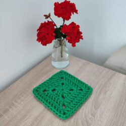 Kwadratowa Podkładka pod szklanki i kubki 16x16 cm - Kolor Trawka