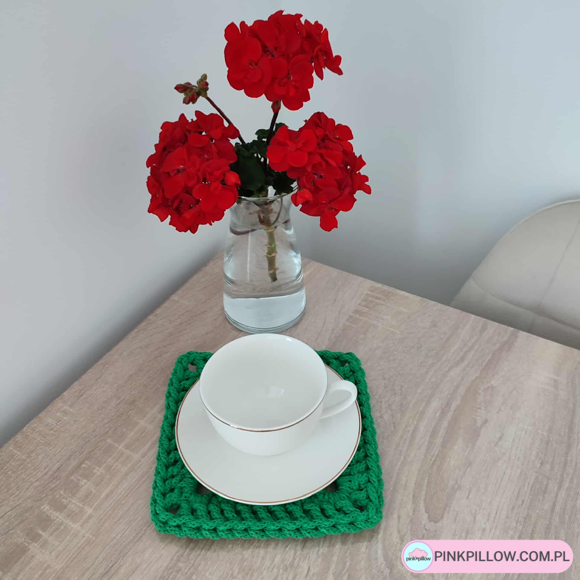 Kwadratowa Podkładka pod szklanki i kubki 16x16 cm - Różne Kolory - obrazek 2