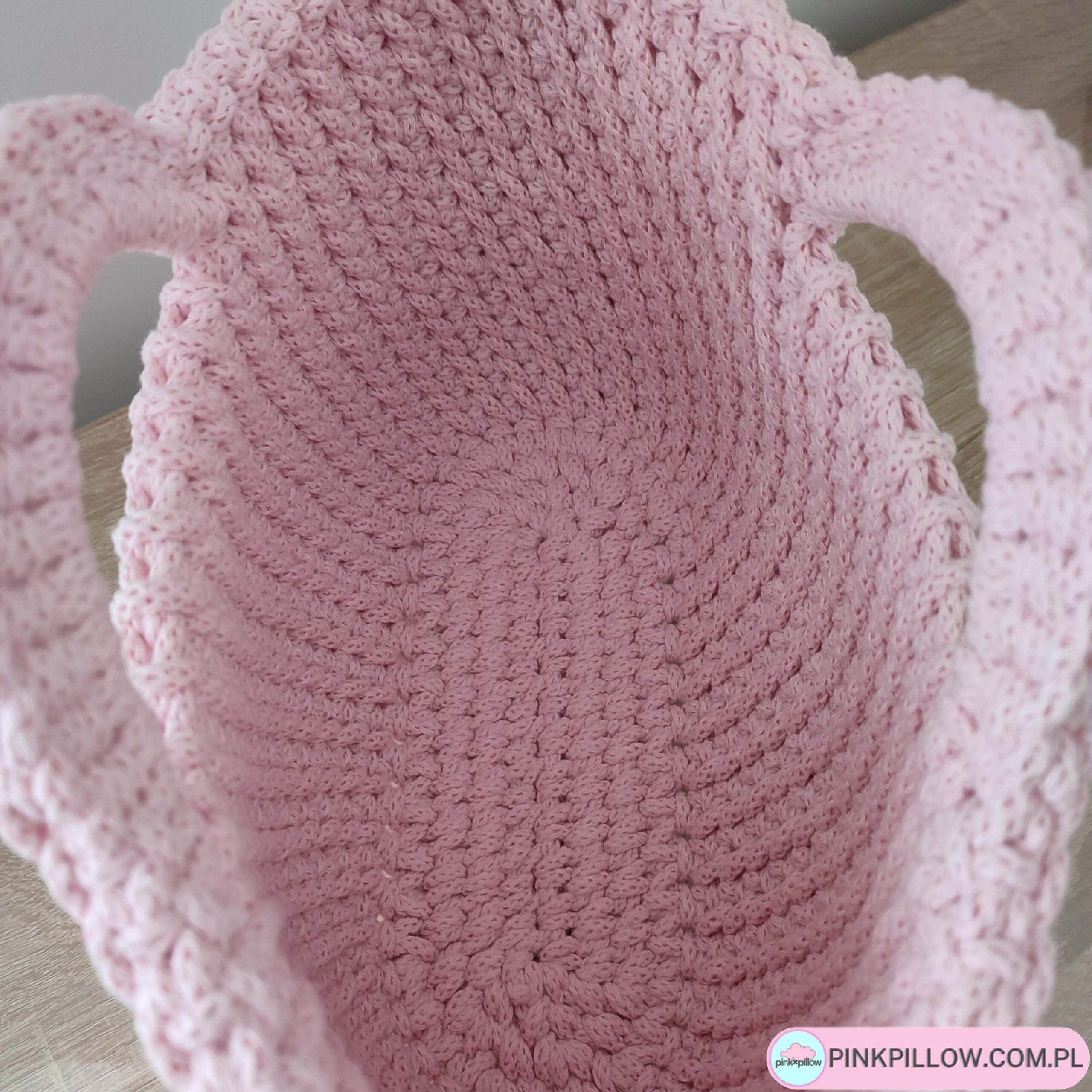 Torebka Koszyk na szydełku - Wymiary 25x20 cm - Różne Kolory - obrazek 3