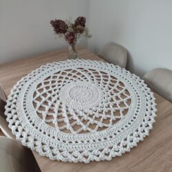 Serweta okrągła 90 cm - Różne Kolory - Kolor Biały