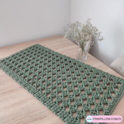 Prostokątny Bieżnik na szydełku - Wymiar 45x95 cm - Różne Kolory