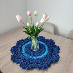 Podkładka ozdobna na stół 50 cm - Kolor Chaber i Turkus