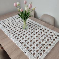 Serweta Prostokątna na szydełku - Wymiary 55 x 100 cm