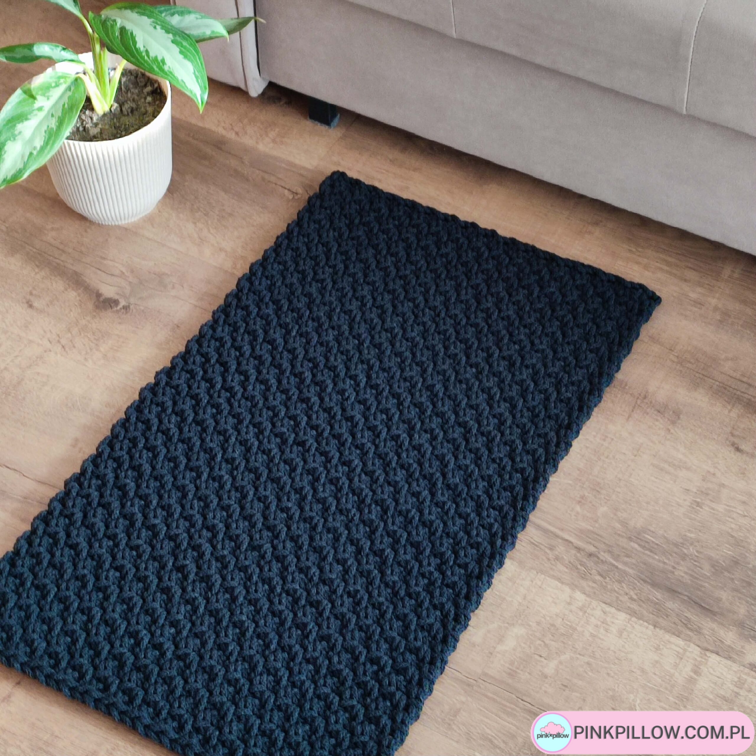 Dywan szydełkowy prostokątny ze sznurka 45x75 cm - Różne Kolory