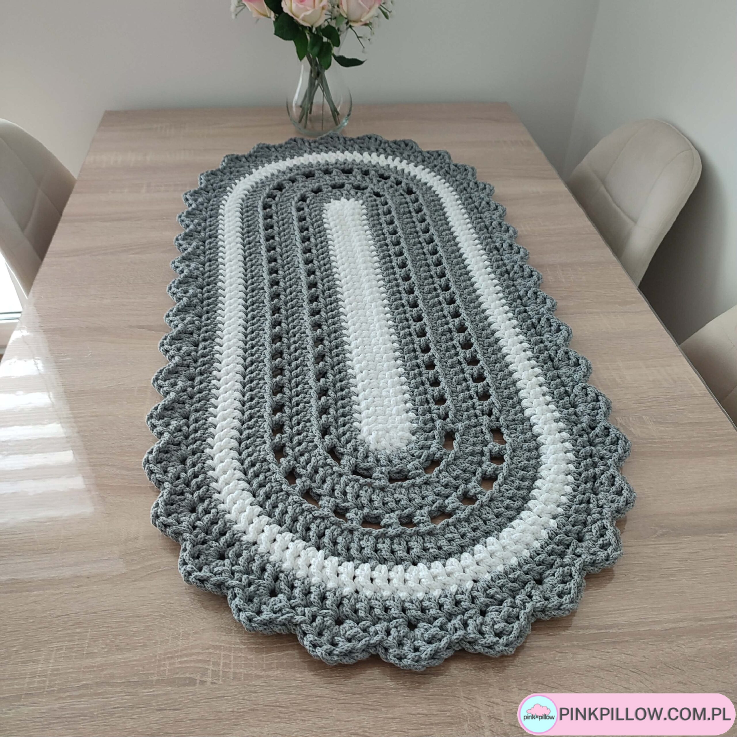 Bieżnik owalny ze sznurka - Wymiar 50x100 cm - Różne Kolory - obrazek 2