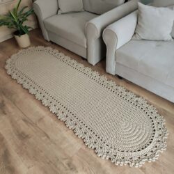 Dywan ze sznurka owalny - Wymiary 75x210 cm - Różne Kolory