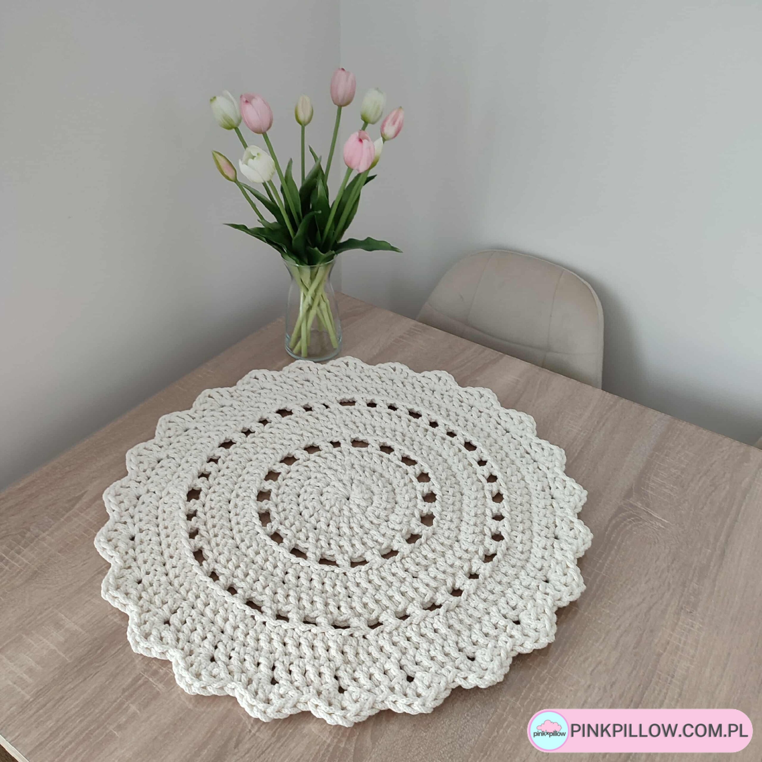 Podkładka na stolik nocny - Średnica 55 cm - Różne Kolory - obrazek 3